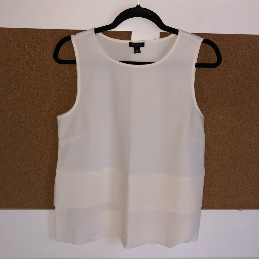 Off White Ann Taylor Sleeveless Blouse